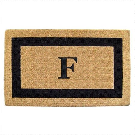 NEDIA HOME Nedia Home 02020G Single Picture - Black Frame 22 x 36 In. Heavy Duty Coir Doormat - Monogrammed G O2020G